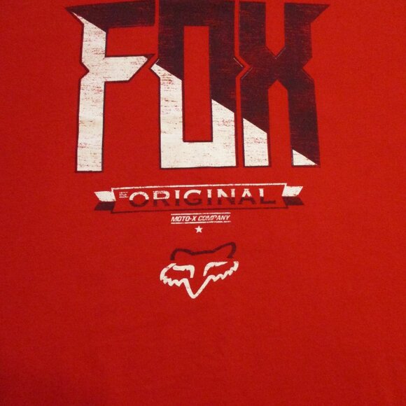 FOX Head Men X Large Red White Black Graphic Motocross Racing Short Sleeve Shirt - Picture 6 of 8